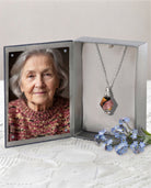 Loved Remembered Murano Glass Pendant Urn - 'Eventide Rose'