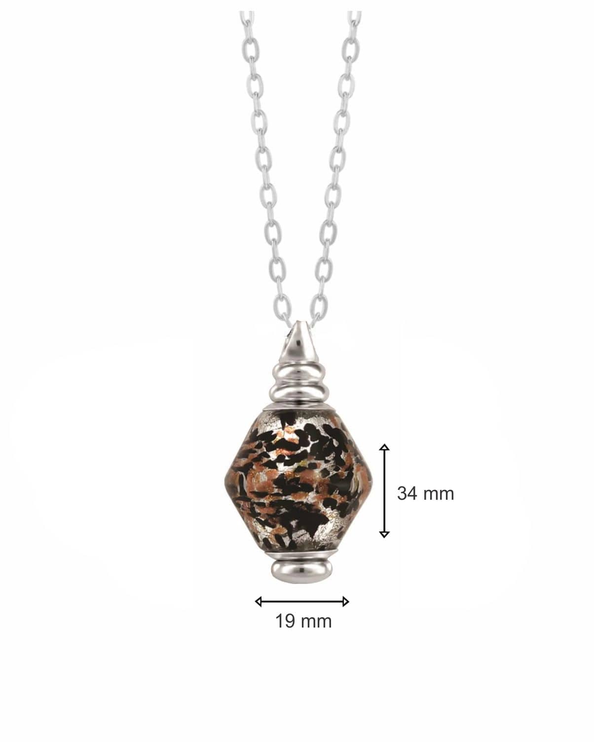 Loved Remembered Murano Glass Pendant Urn - Everlasting Embrace