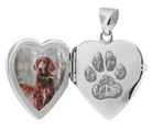 Loved Remembered Paw Print Locket Urn