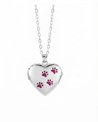 Loved Remembered Paw Print Locket Urn