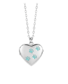 Loved Remembered Paw Print Locket Urn