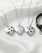 Loved Remembered Paw Print Locket Urn