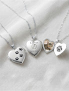 Loved Remembered Paw Print Locket Urn