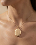 Loved Remembered 'Poppy' Gold Oval Locket Urn