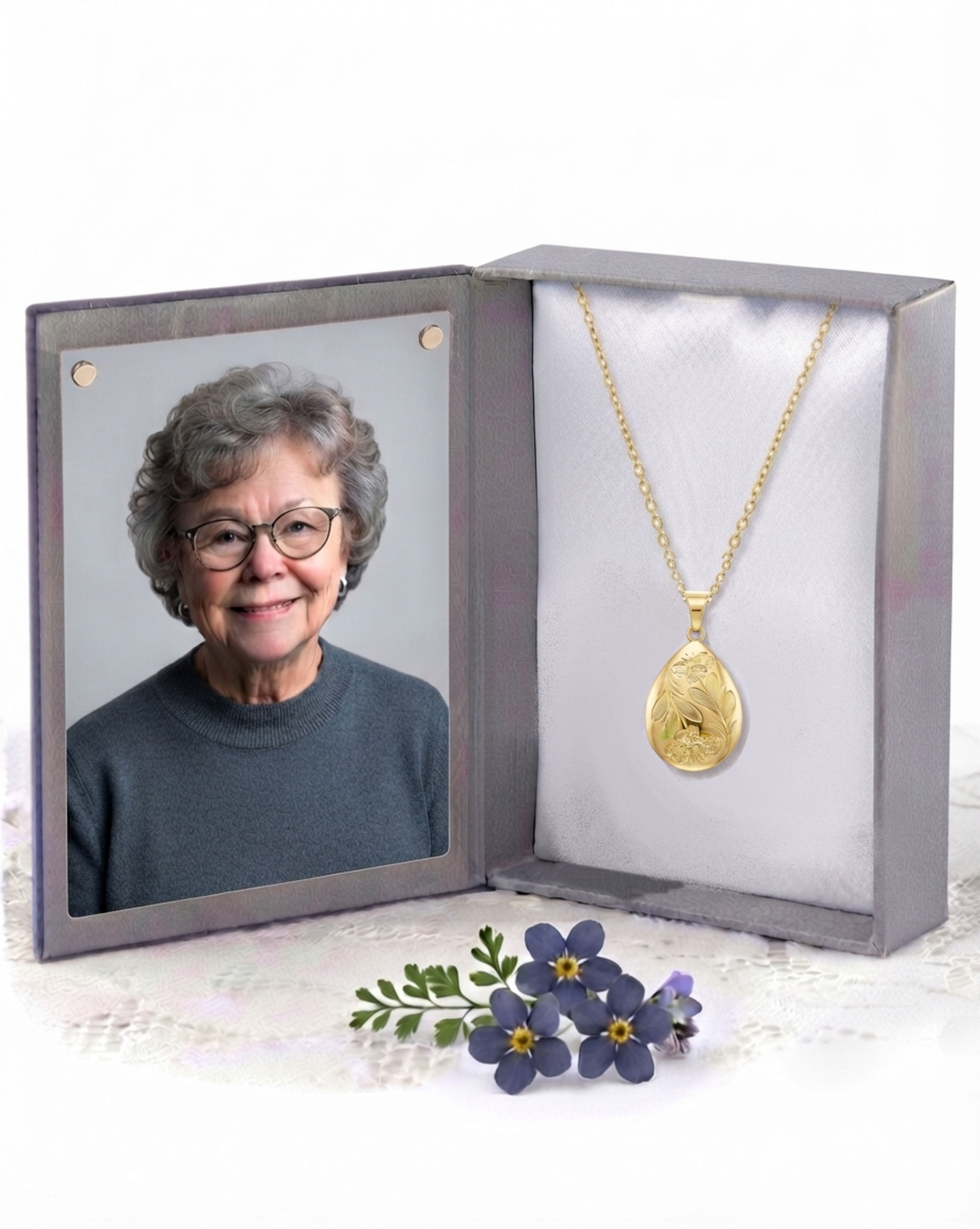Loved Remembered 'Poppy' Gold Teardrop Pendant Urn                 OUT OF STOCK