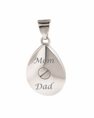 Loved Remembered 'Poppy' Silver Teardrop Pendant Urn