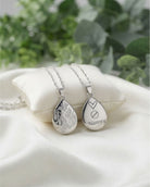 Loved Remembered 'Poppy' Silver Teardrop Pendant Urn