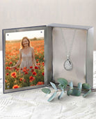 Loved Remembered 'Poppy' Silver Teardrop Pendant Urn