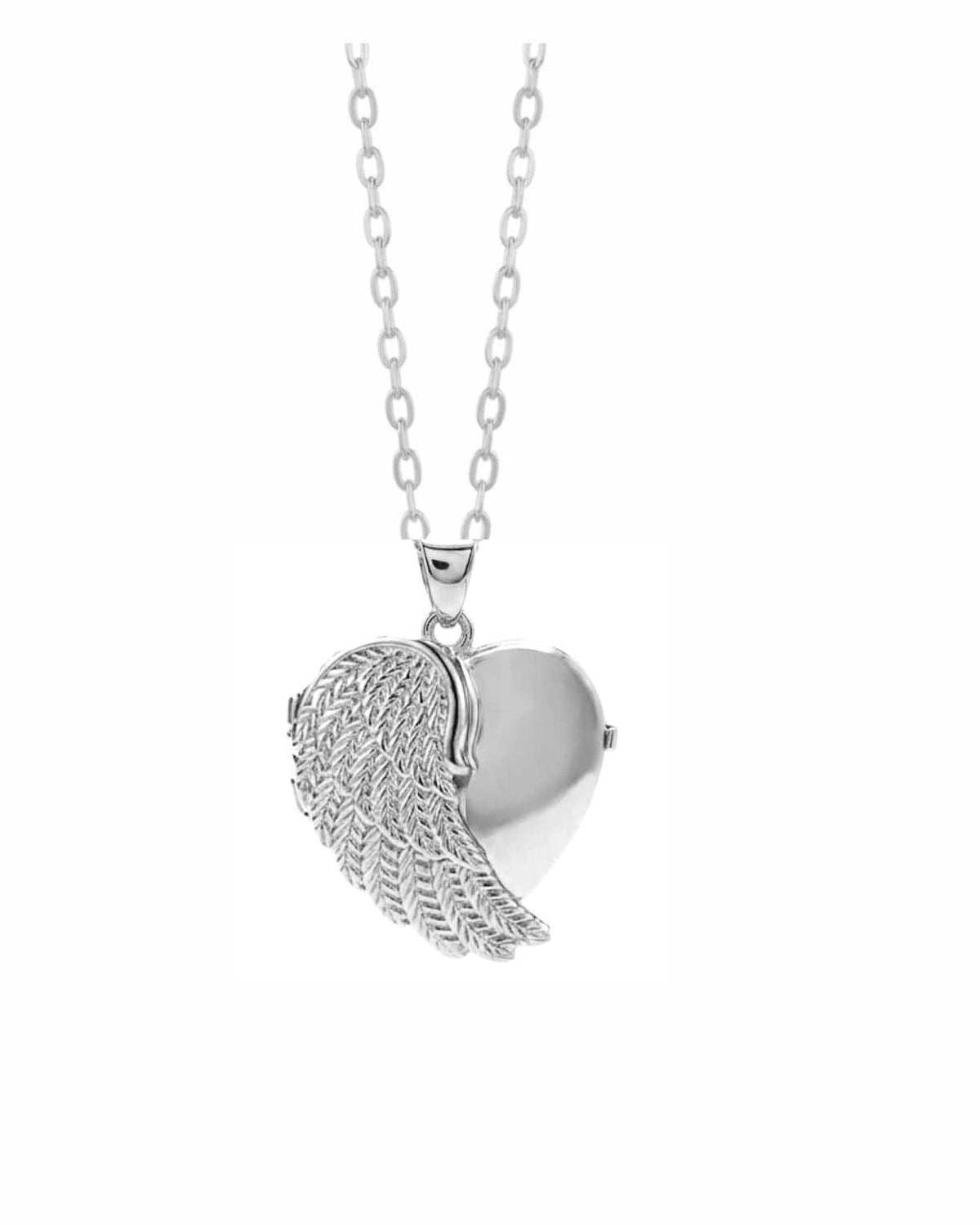 Loved Remembered Silver Angel Wing Classic Locket