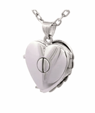 Loved Remembered Silver Angel Wing Locket Urn