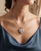 Loved Remembered Silver Angel Wing Locket Urn