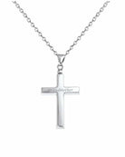 Loved Remembered Silver Cross Pendant Urn
