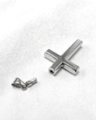 Loved Remembered Silver Cross Pendant Urn