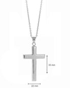 Loved Remembered Silver Cross Pendant Urn