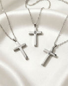 Loved Remembered Silver Cross Pendant Urn