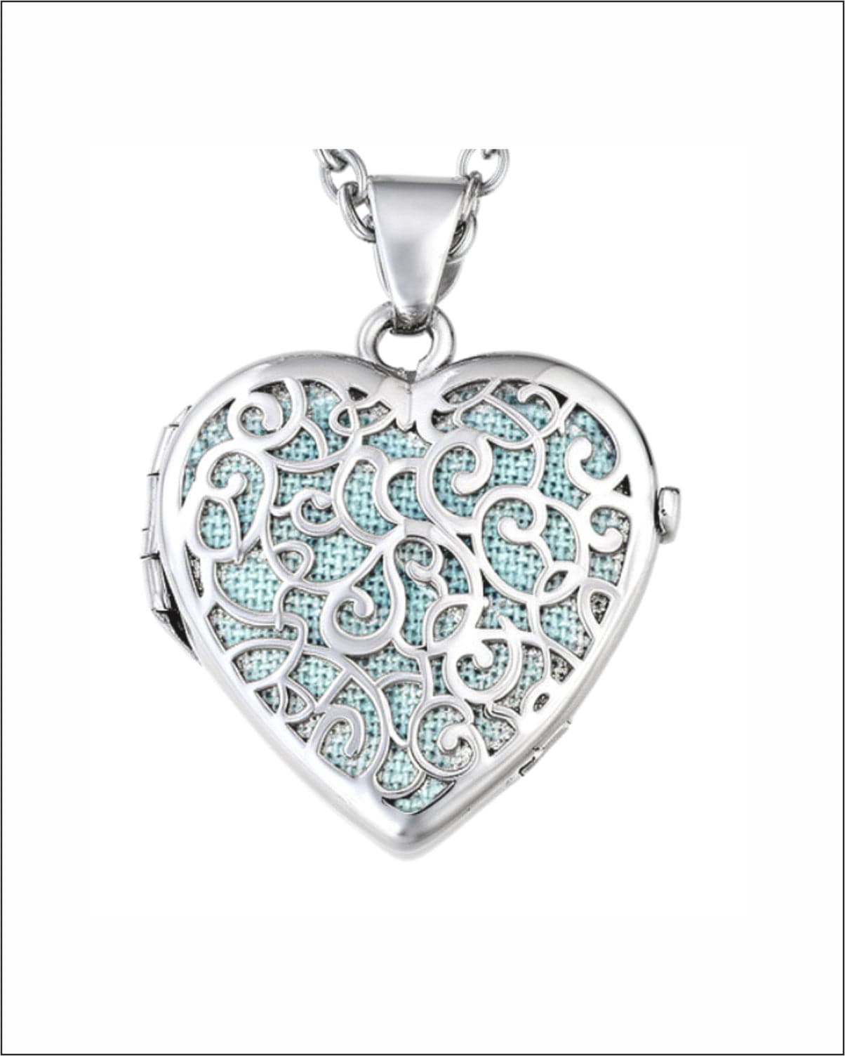Loved Remembered Silver Filigree Heart Classic Locket