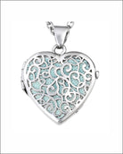 Loved Remembered Silver Filigree Heart Classic Locket