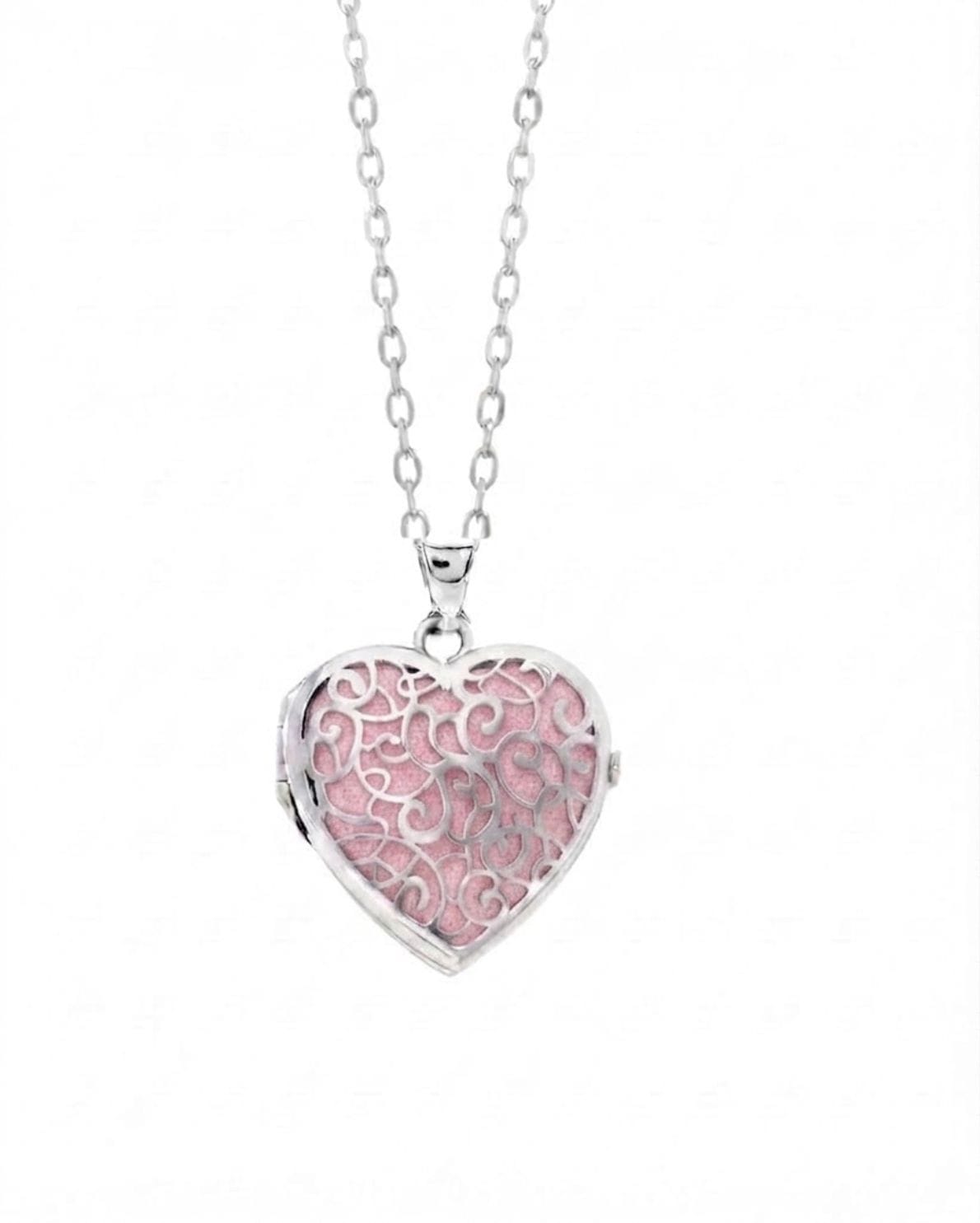 Loved Remembered Silver Filigree Heart Classic Locket