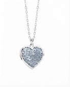 Loved Remembered Silver Filigree Heart Classic Locket