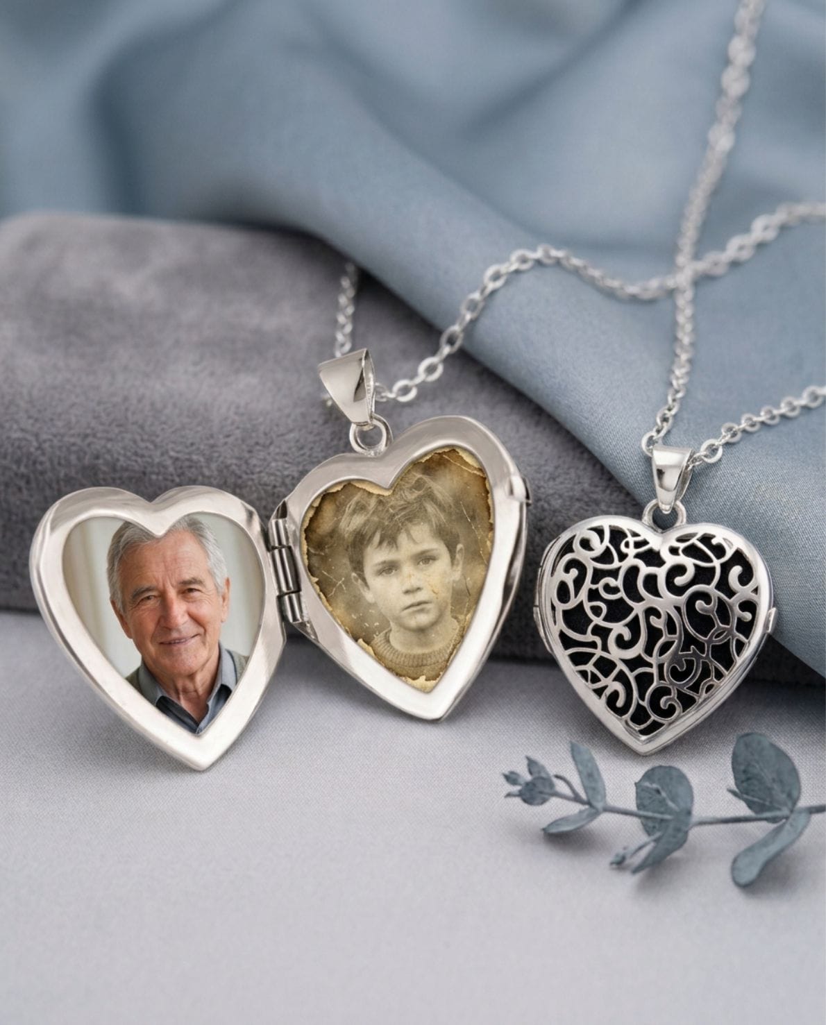 Loved Remembered Silver Filigree Heart Classic Locket