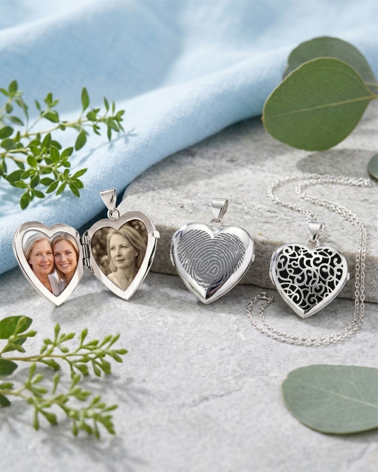 Loved Remembered Silver Filigree Heart Classic Locket