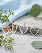 Loved Remembered Silver Filigree Heart Classic Locket