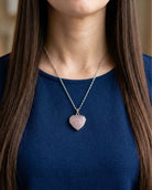 Loved Remembered Silver Filigree Heart Photo Print Locket