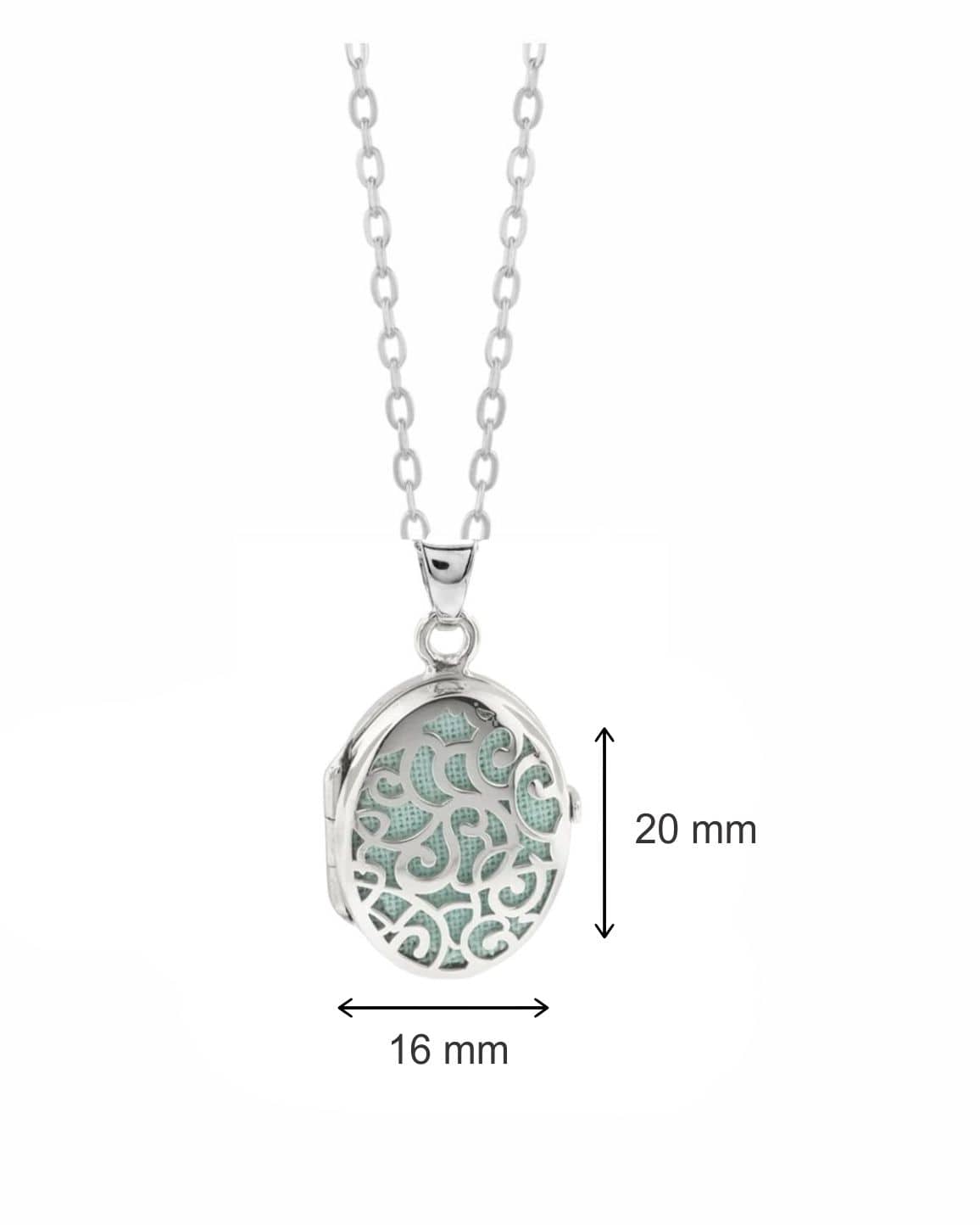 Loved Remembered Silver Filigree Oval Classic Locket