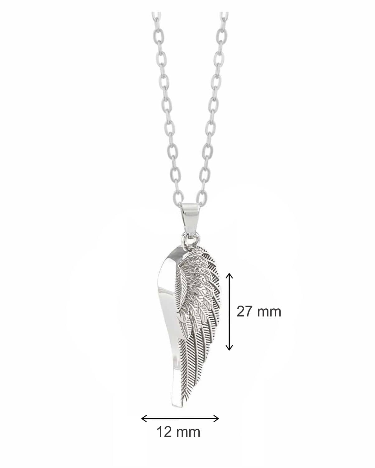 Loved Remembered Silver Guardian Angel Pendant Urn