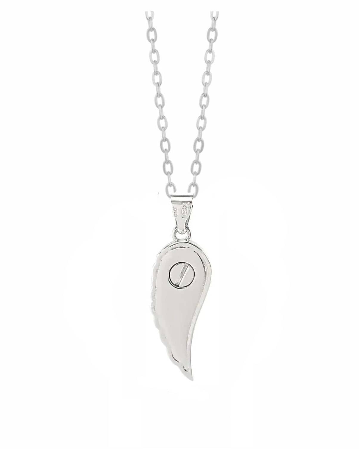 Loved Remembered Silver Guardian Angel Pendant Urn