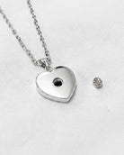 Loved Remembered Silver Heart Pendant Urn