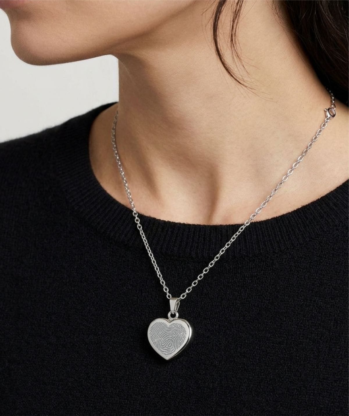 Loved Remembered Silver Heart Pendant Urn