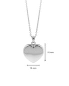 Loved Remembered Silver Heart Pendant Urn