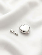 Loved Remembered Silver Heart Pendant Urn - Top Filling