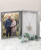 Loved Remembered Silver Heart Pendant Urn - Top Filling