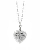 Loved Remembered Silver Heart Pendant Urn - Top Filling