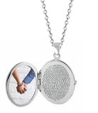 Loved Remembered Silver Oval Locket Urn - Diamond Cut