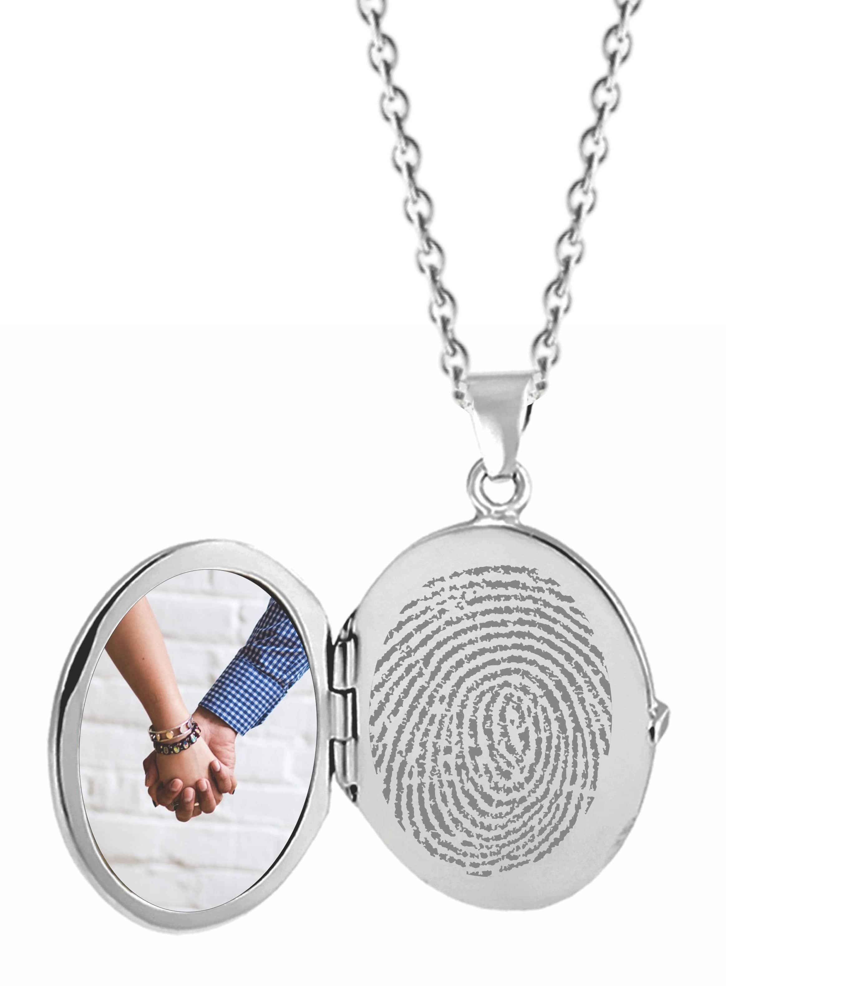 Loved Remembered Silver Oval Locket Urn - Diamond Cut