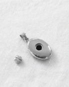 Loved Remembered Silver Oval Pendant Urn