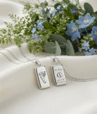 Loved Remembered Silver Rectangle Pendant Urn