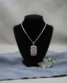 Loved Remembered Silver Rectangle Pendant Urn - Top Filling