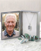Loved Remembered Silver Rectangle Pendant Urn - Top Filling
