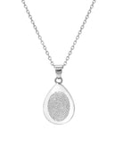 Loved Remembered Silver Teardrop Pendant Urn