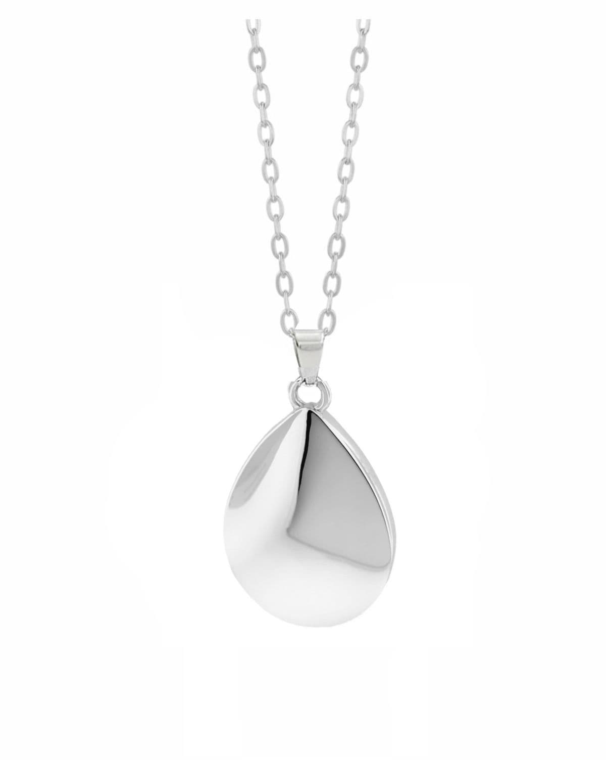Loved Remembered Silver Teardrop Pendant Urn