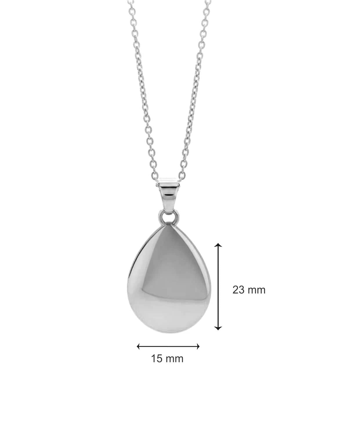 Loved Remembered Silver Teardrop Pendant Urn