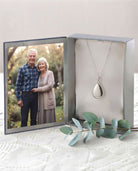 Loved Remembered Silver Teardrop Pendant Urn