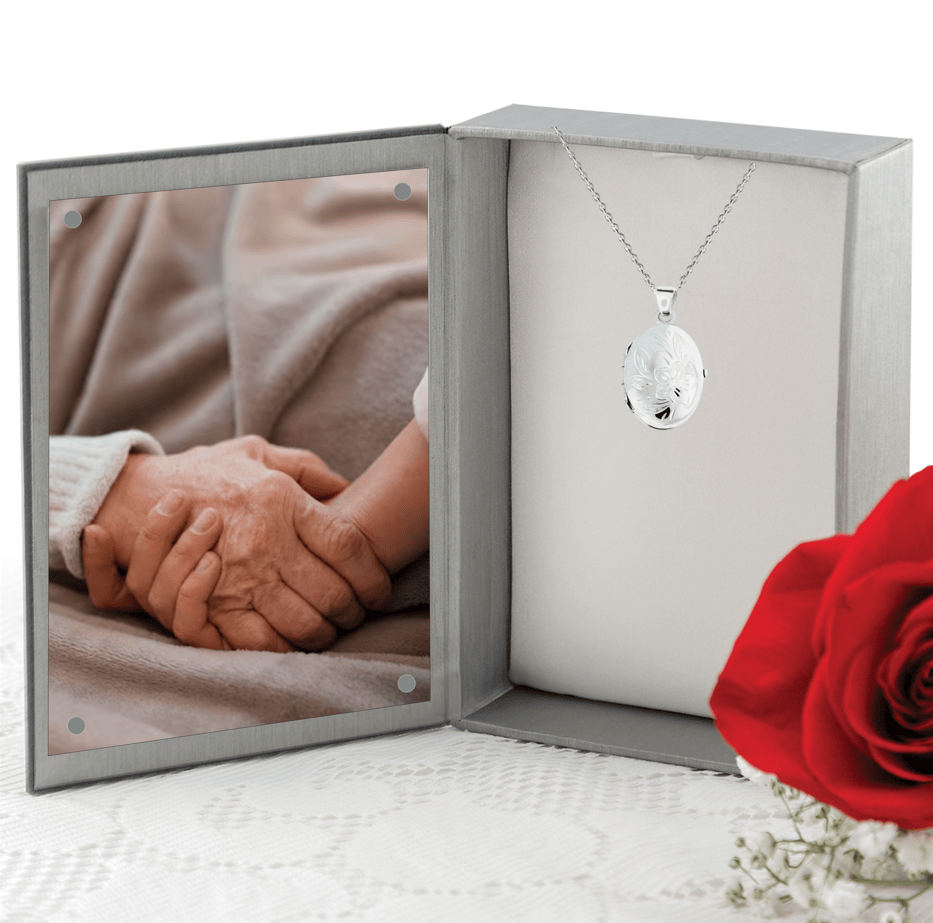 Loved Remembered Silver 'Wildflower' Classic Locket