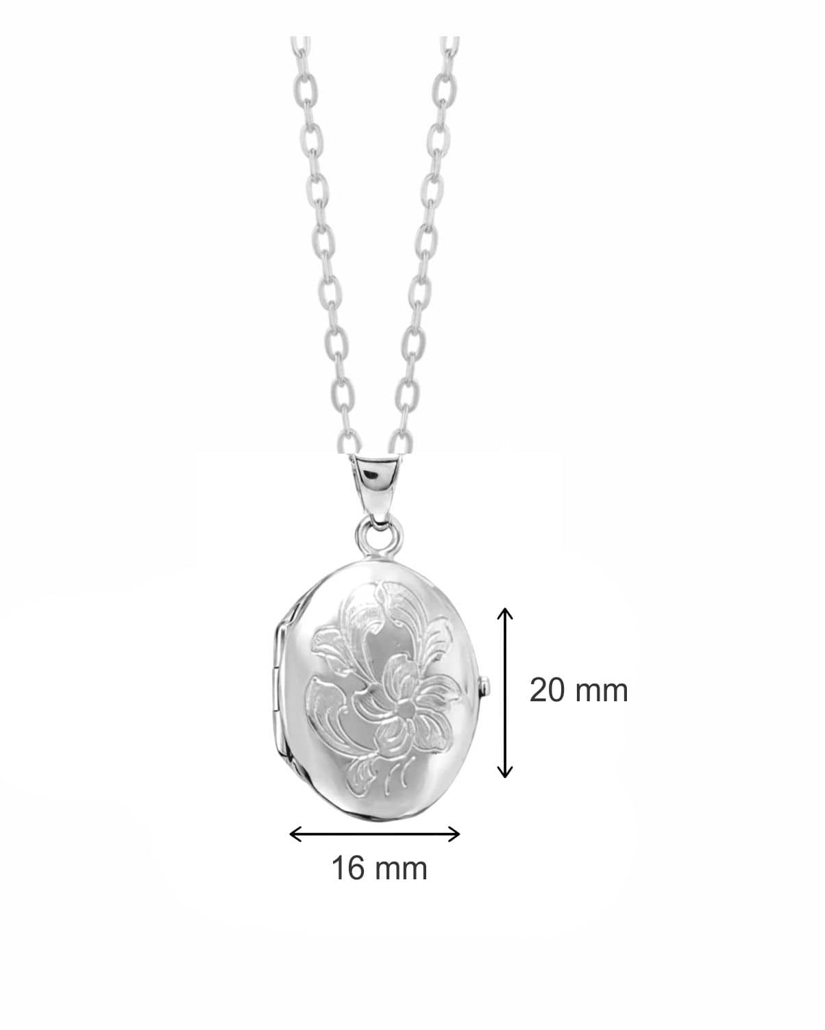 Loved Remembered Silver 'Wildflower' Classic Locket