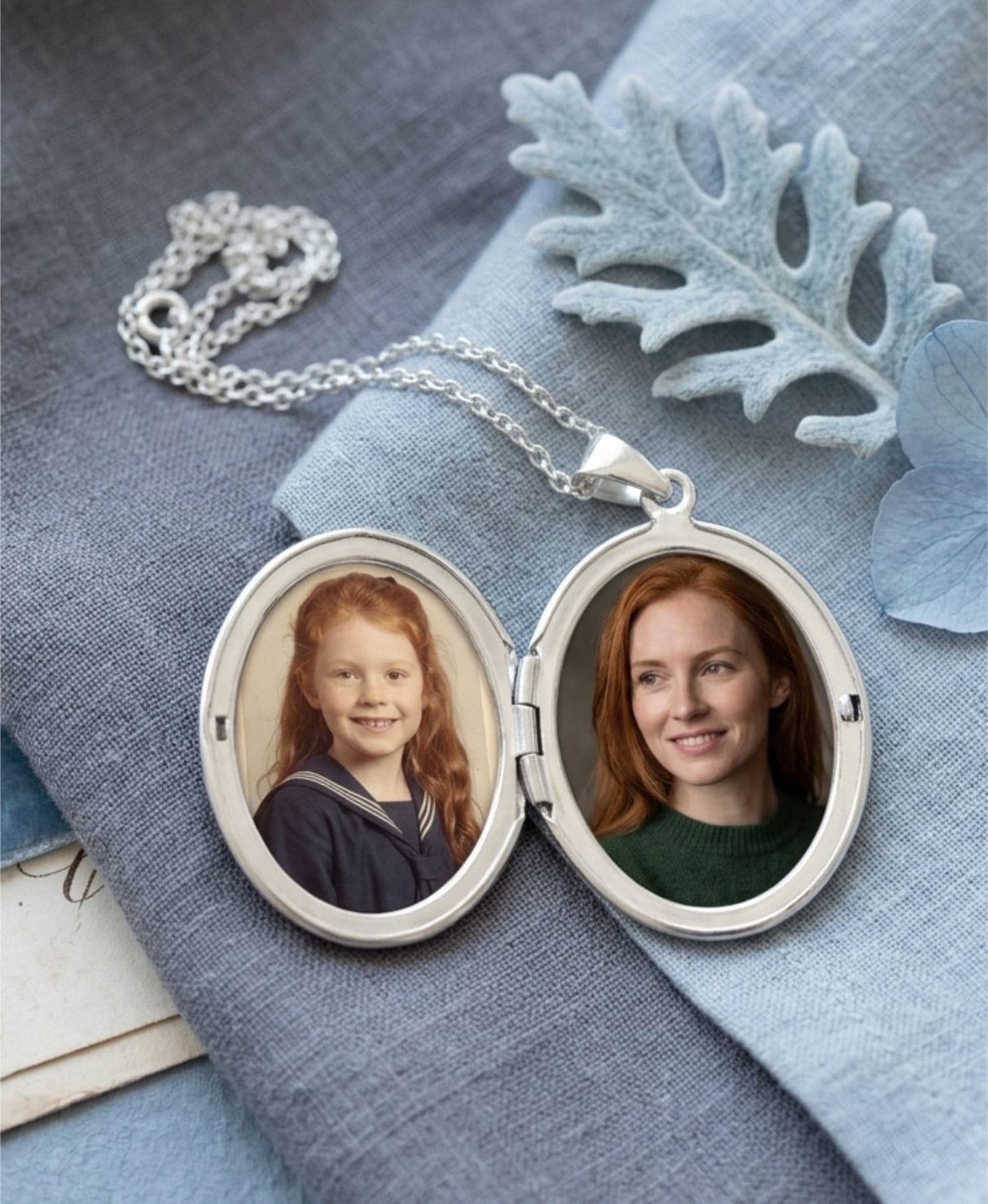 Loved Remembered Silver 'Wildflower' Classic Locket