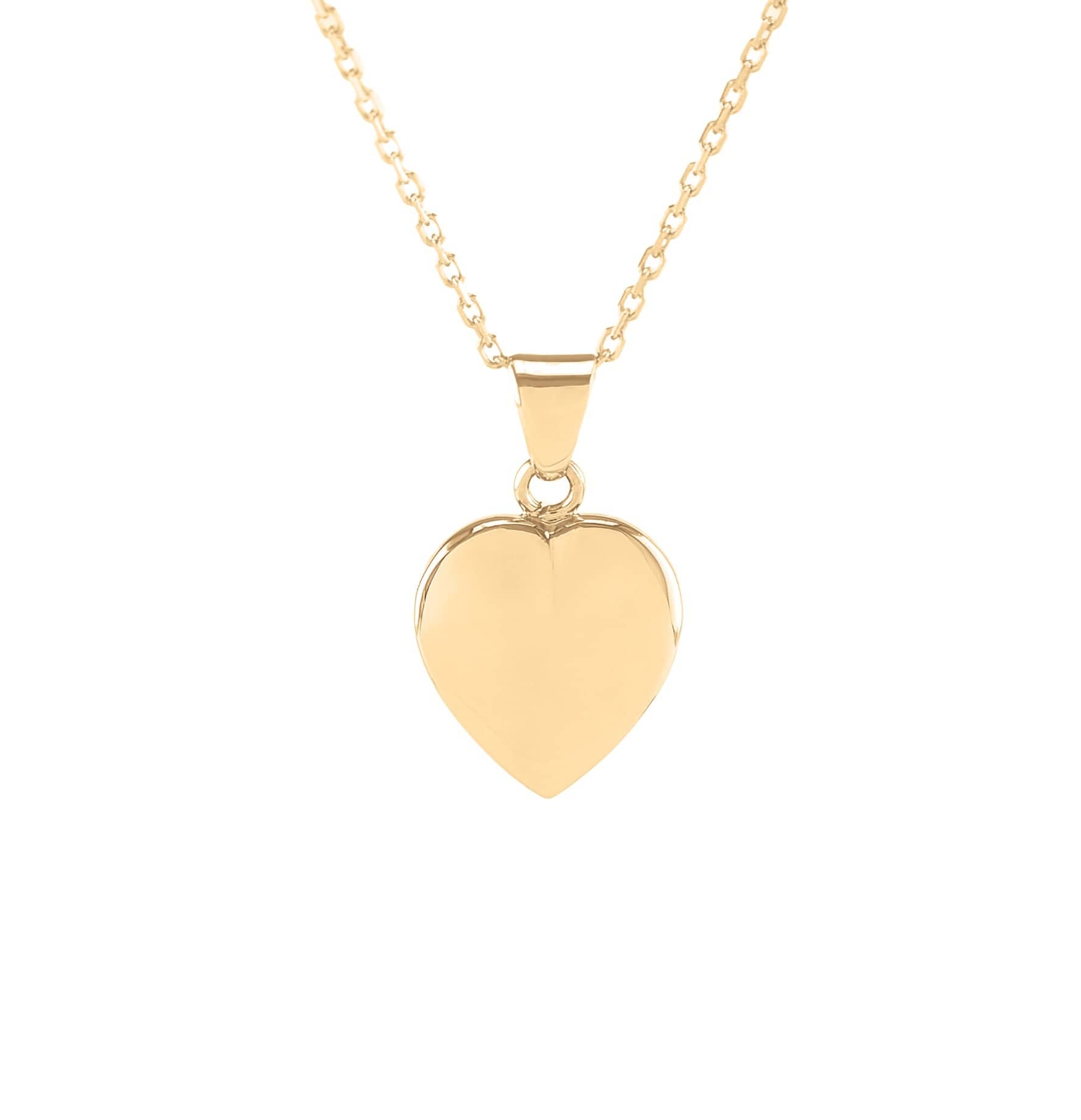 Loved Remembered Small Gold Heart Pendant Urn